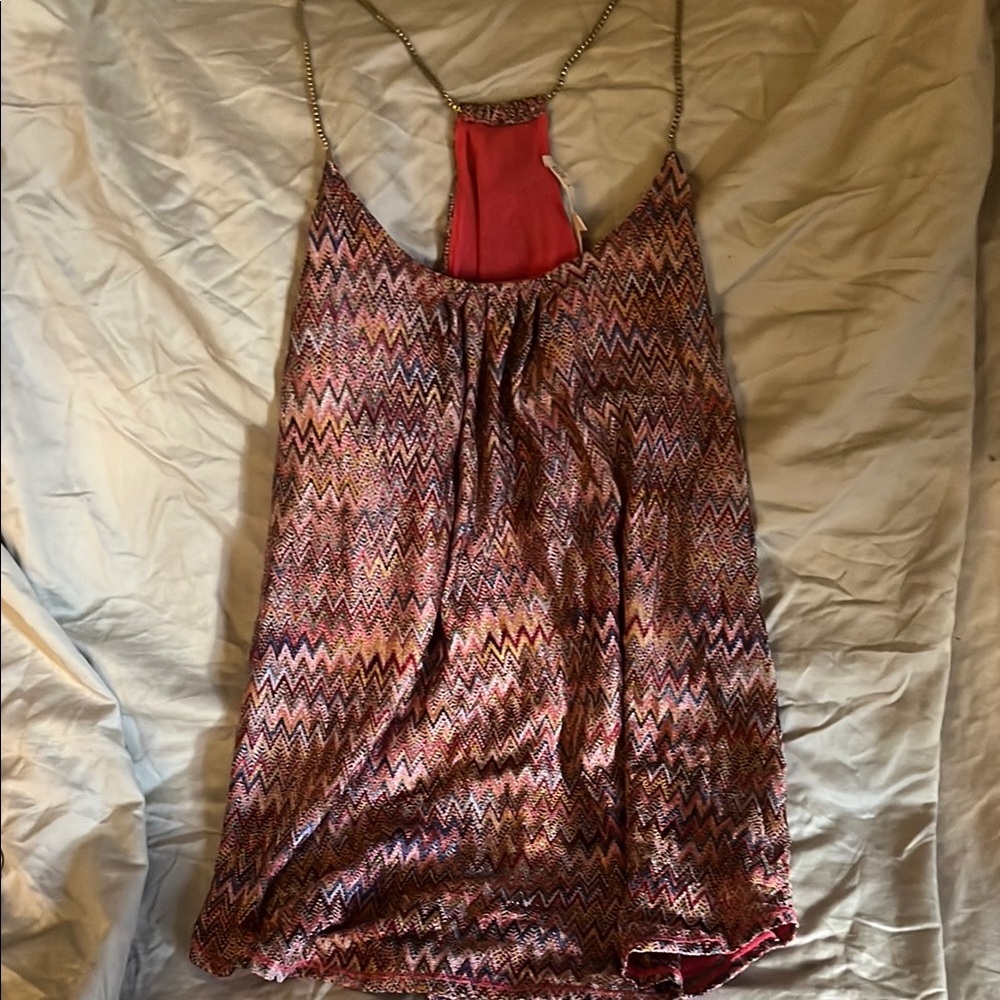 Multicolor Zigzag Pattern Women's Top